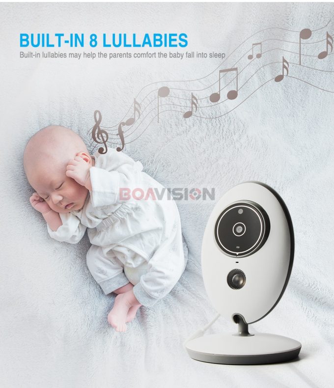 Baby camera met Intercom nachtvisie en temperatuursensor