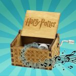 Harry potter muziekdoos gesneden hout verjaardagscadeau geschenk