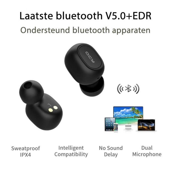 Draadloze oordopjes 3D-Stereo Waterdichte Earpods met Dubbele Microfoon en Oplaaddoos